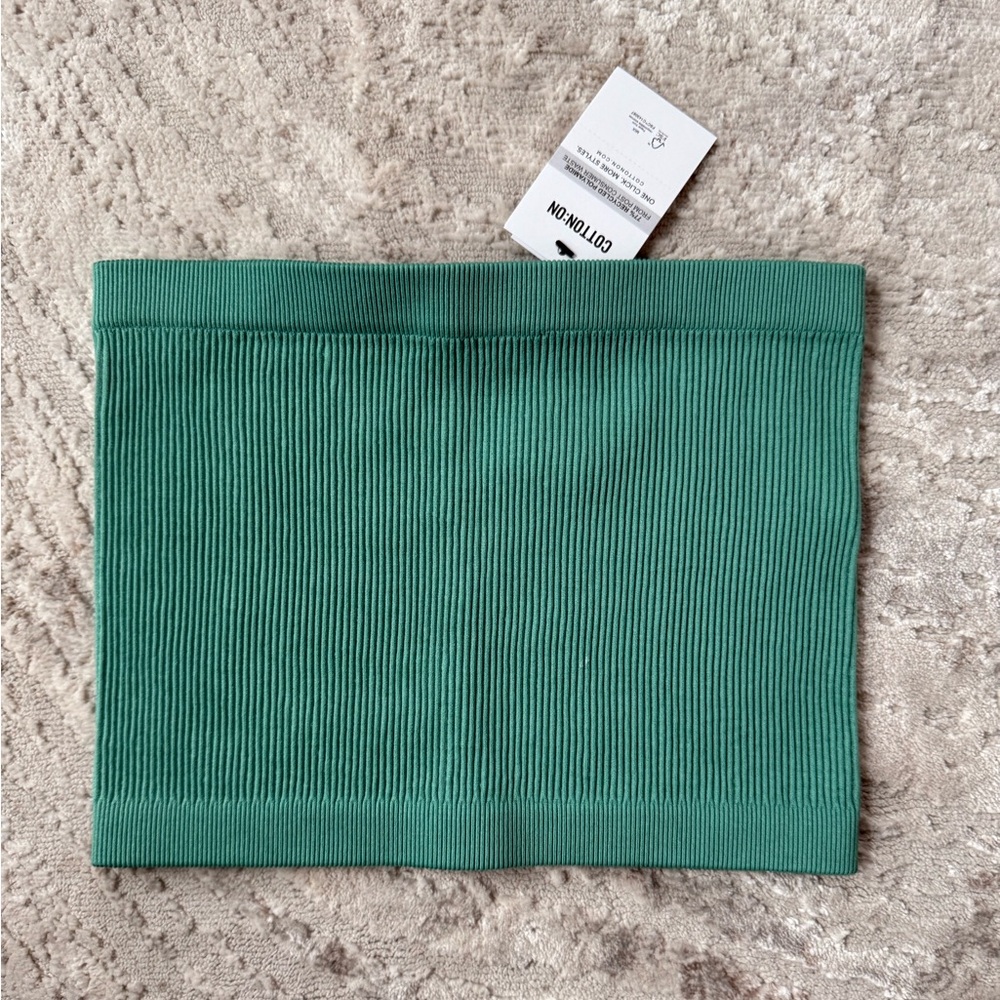 Cotton On Mint Green Ribbed Tube Top